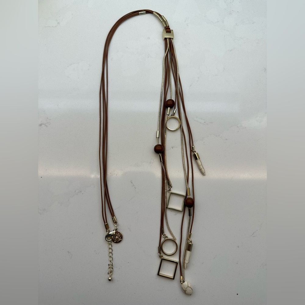 Brown Leather Necklace